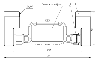 Монтажный комплект для замены счетчика ВК-G10, G10t 
