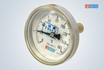 Термометр биметаллический ТБ-063-1 на диапазон показаний 0..160С